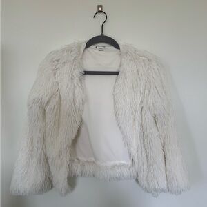 Girls Art Class Cream Teddy Jacket